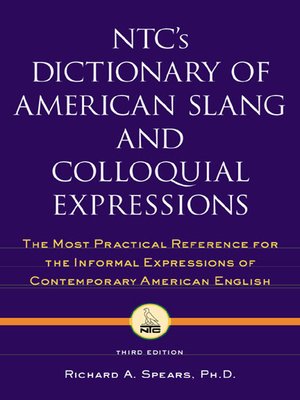 cover image of NTC's Dictionary of American Slang and Colloquial Expressions